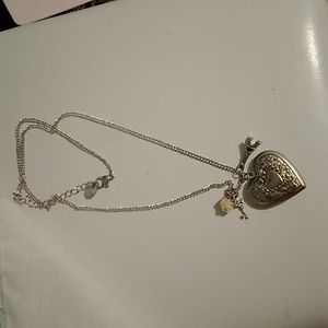 Heart locket with charms